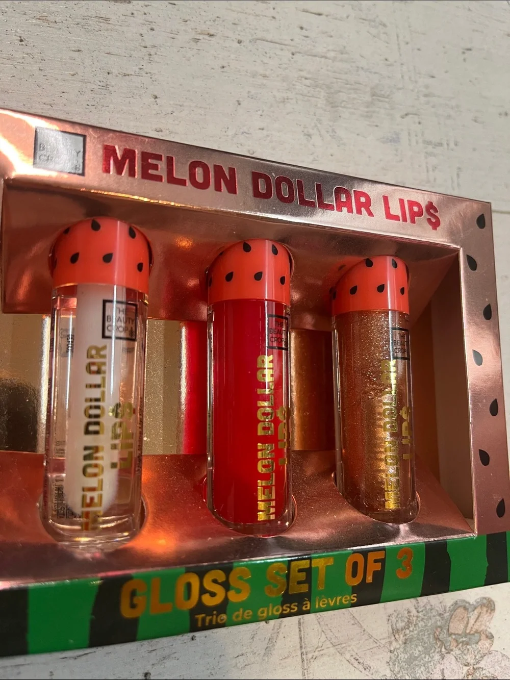 The Beauty Crop Melon Dollar Lips Gloss Set of 3